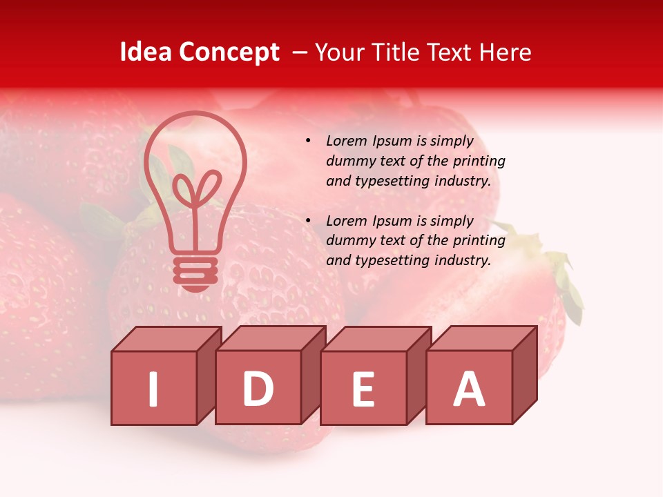 Leaf Fruit White PowerPoint Template