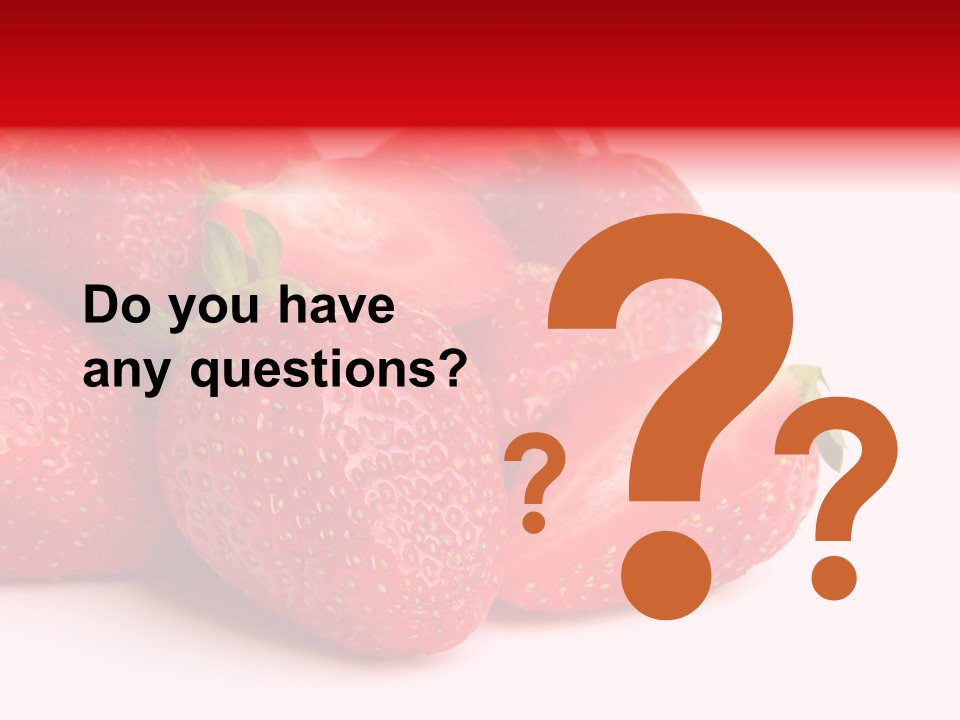 Leaf Fruit White PowerPoint Template