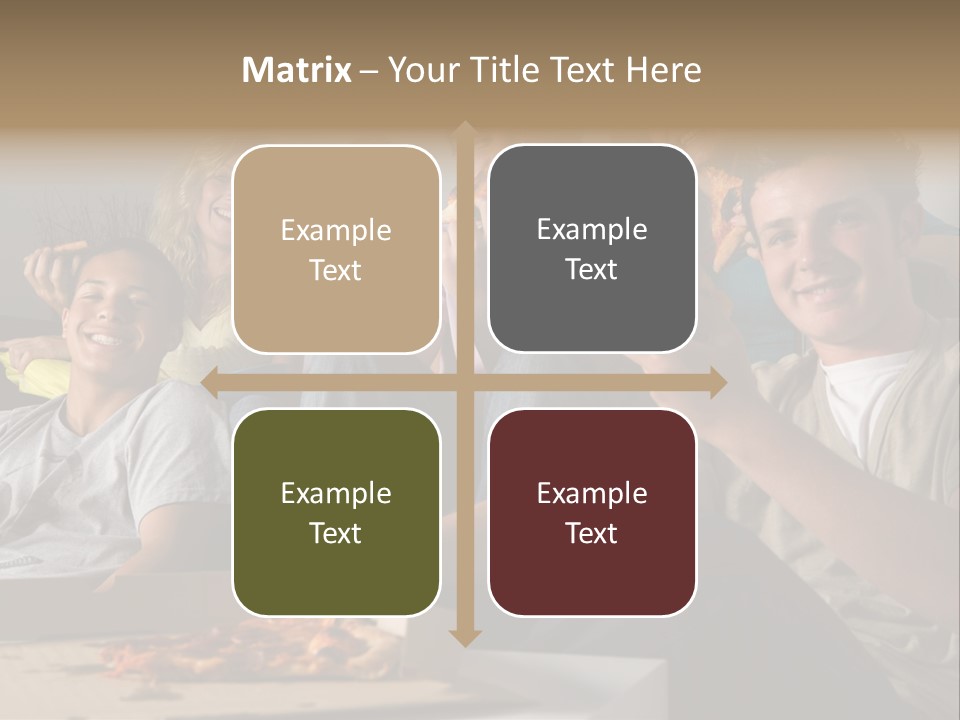 Cheerful Teenage Teenagers PowerPoint Template