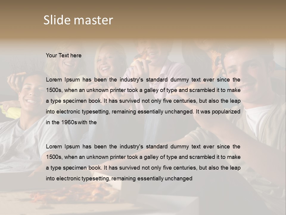 Cheerful Teenage Teenagers PowerPoint Template