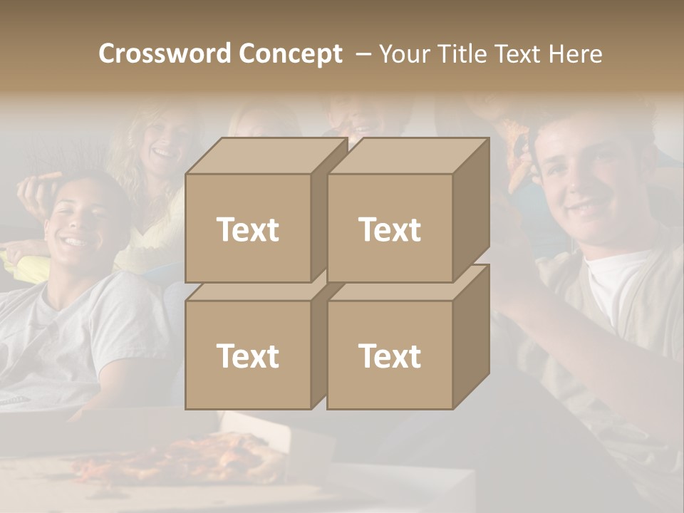 Cheerful Teenage Teenagers PowerPoint Template