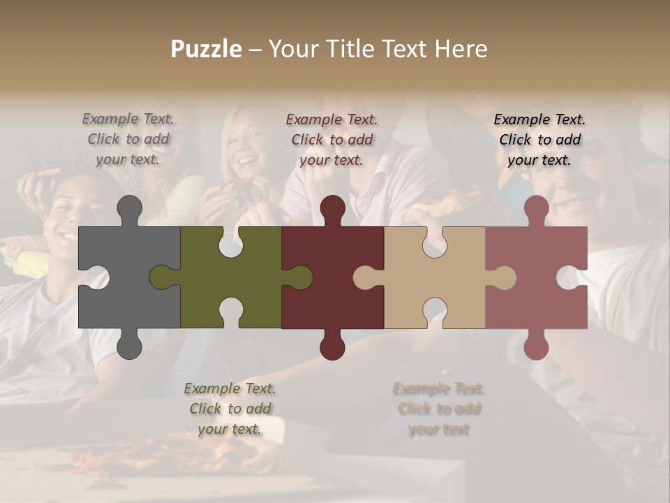 Cheerful Teenage Teenagers PowerPoint Template