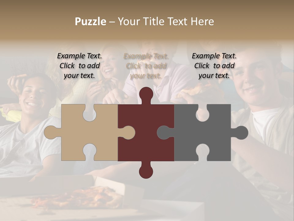 Cheerful Teenage Teenagers PowerPoint Template