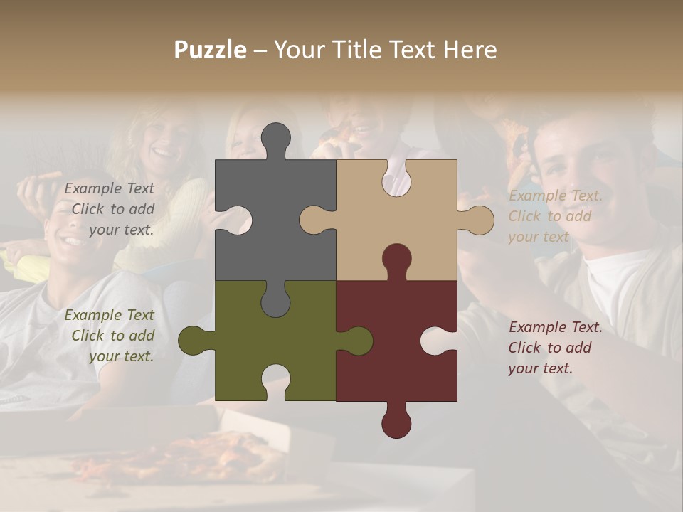 Cheerful Teenage Teenagers PowerPoint Template