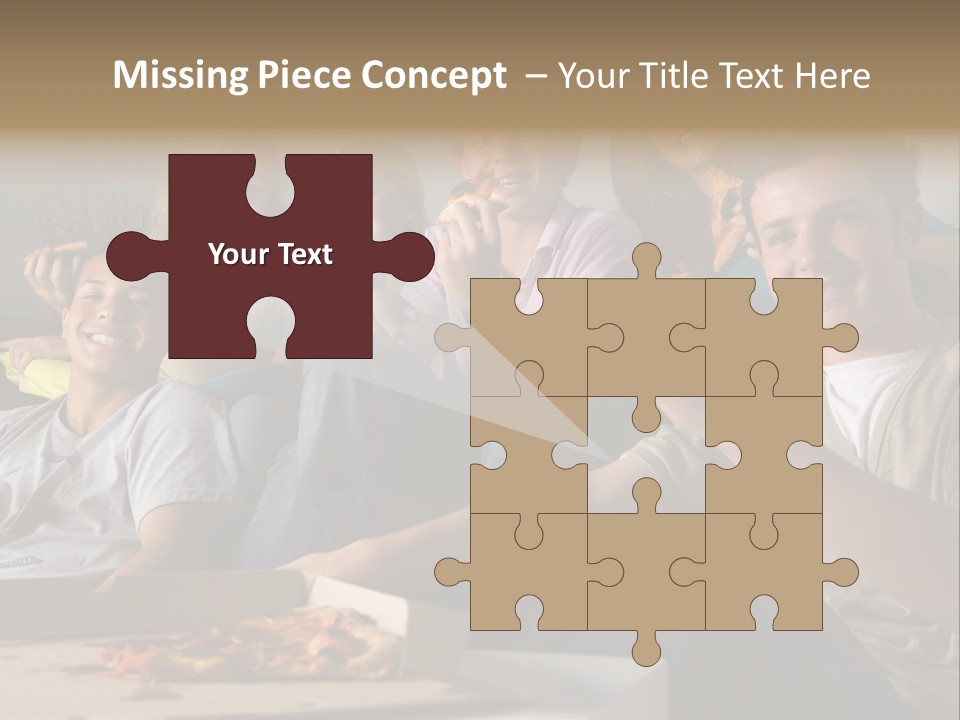 Cheerful Teenage Teenagers PowerPoint Template