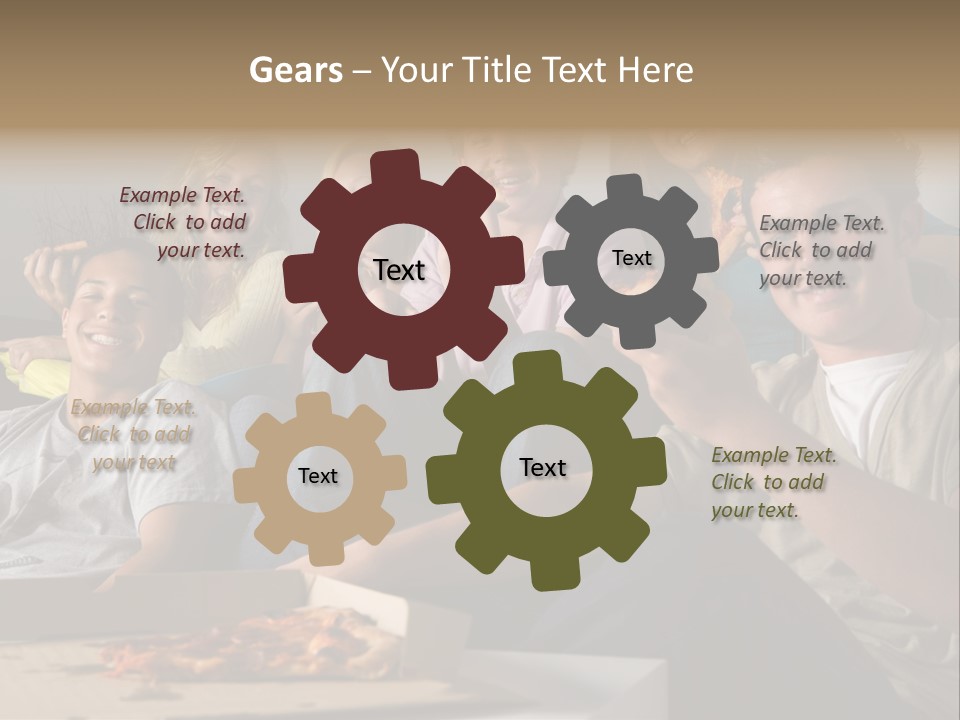 Cheerful Teenage Teenagers PowerPoint Template