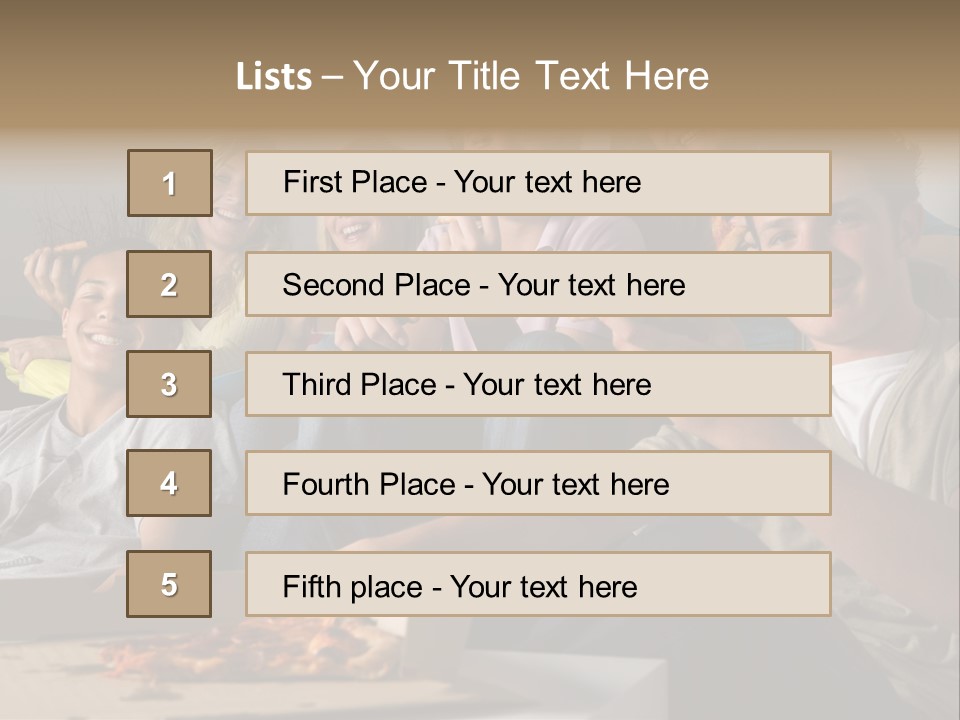 Cheerful Teenage Teenagers PowerPoint Template