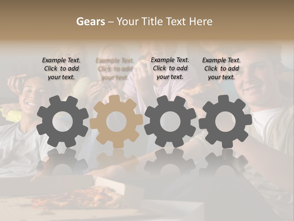 Cheerful Teenage Teenagers PowerPoint Template