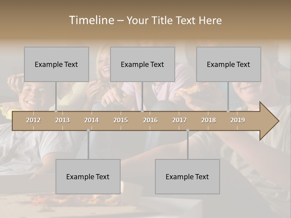 Cheerful Teenage Teenagers PowerPoint Template