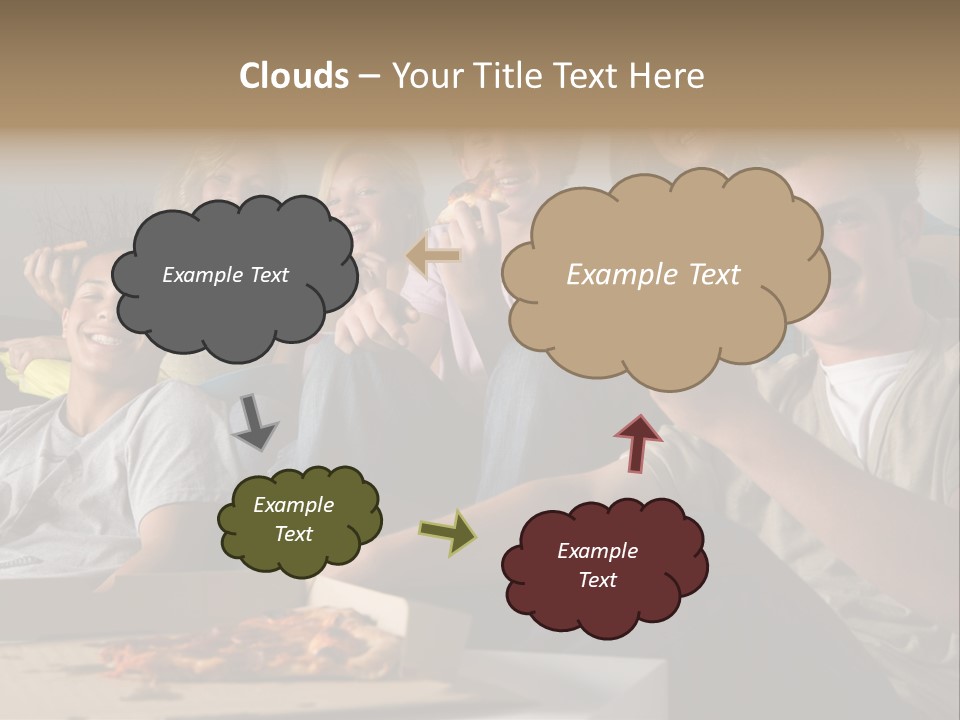 Cheerful Teenage Teenagers PowerPoint Template
