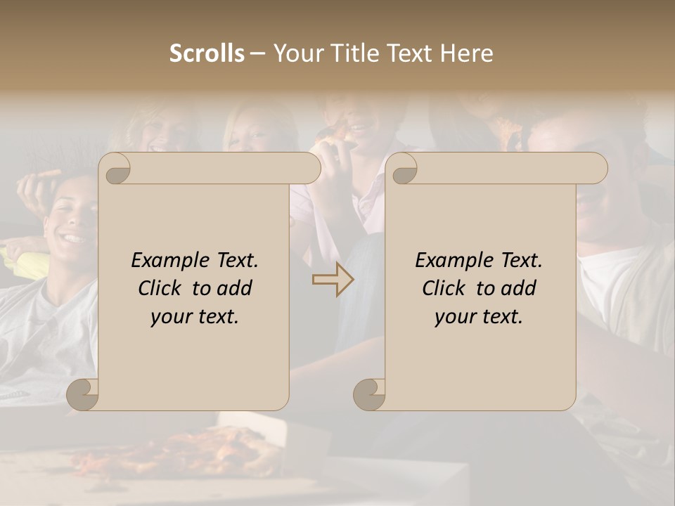 Cheerful Teenage Teenagers PowerPoint Template