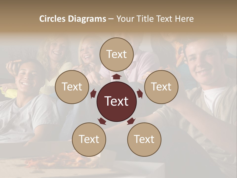 Cheerful Teenage Teenagers PowerPoint Template