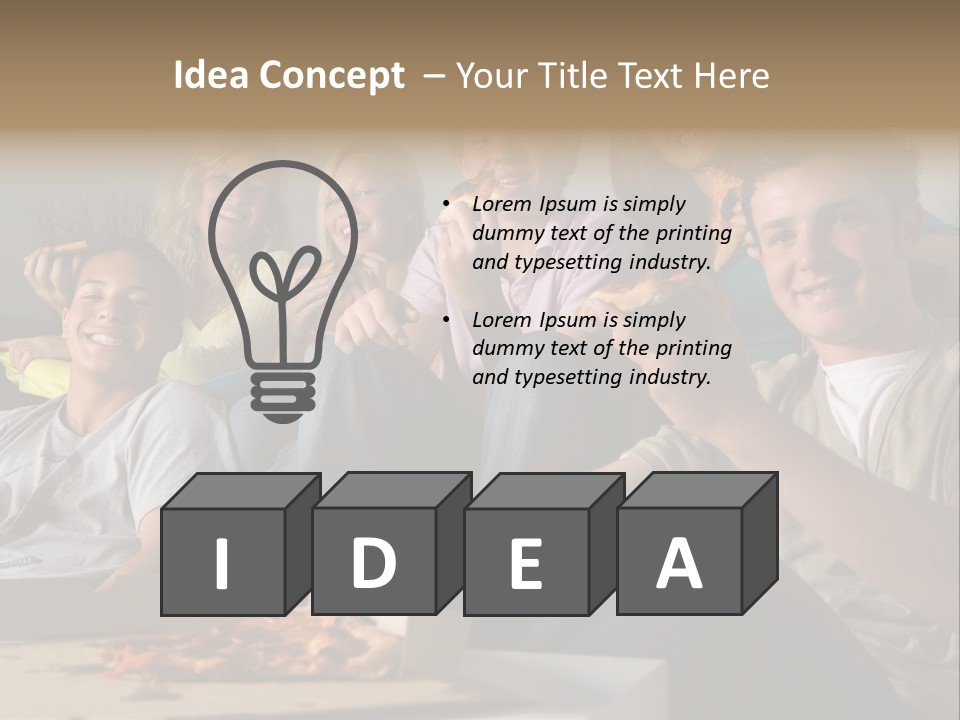 Cheerful Teenage Teenagers PowerPoint Template