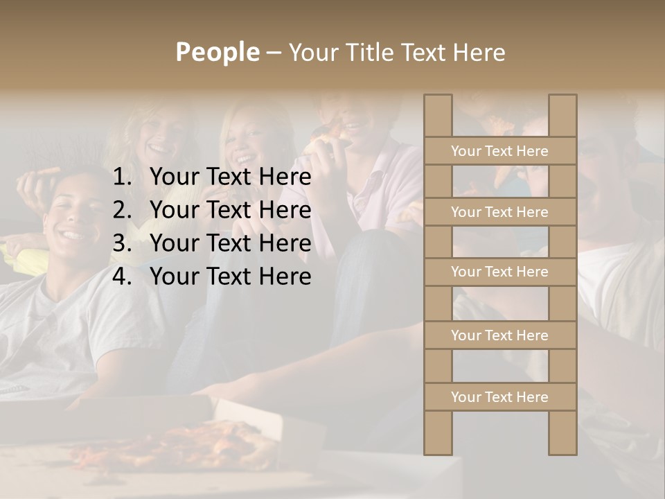 Cheerful Teenage Teenagers PowerPoint Template