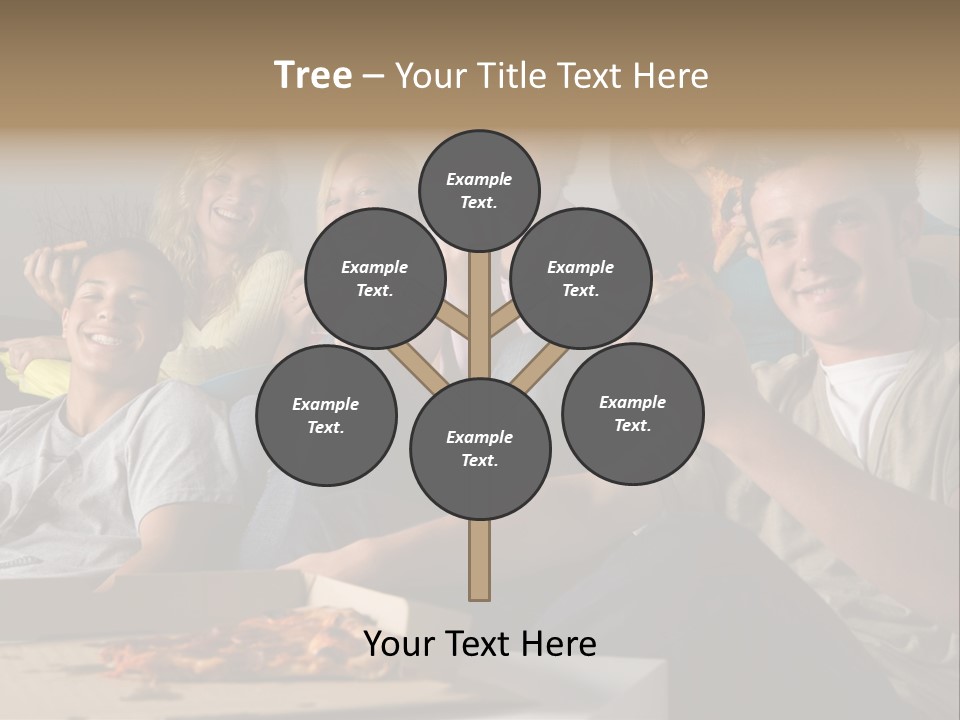 Cheerful Teenage Teenagers PowerPoint Template