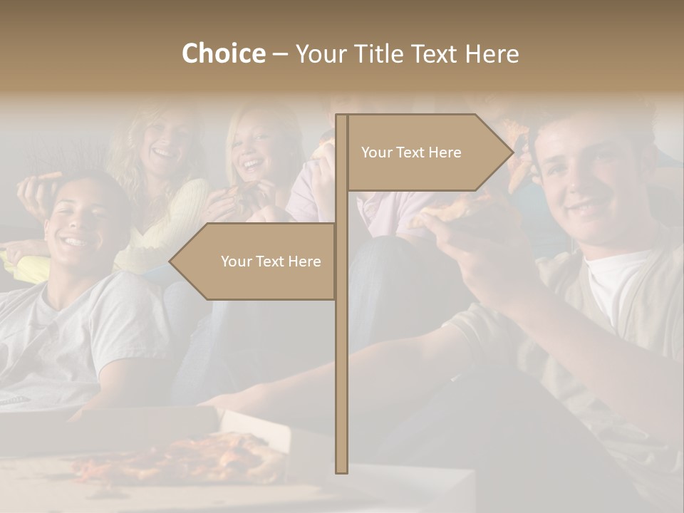 Cheerful Teenage Teenagers PowerPoint Template