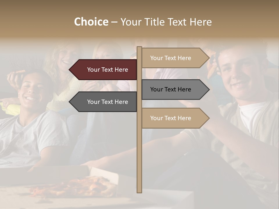 Cheerful Teenage Teenagers PowerPoint Template