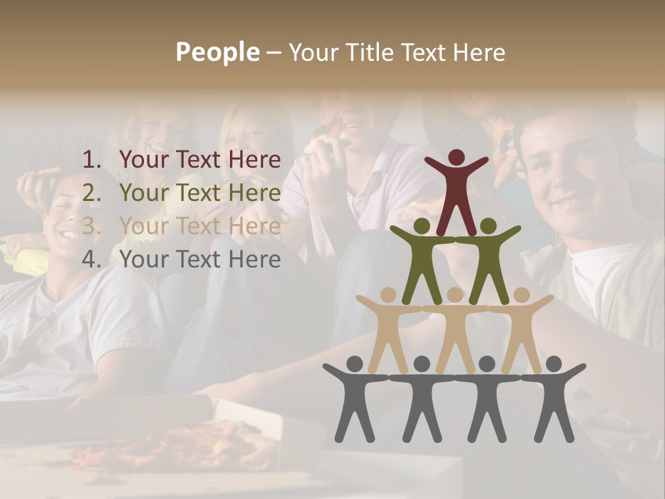 Cheerful Teenage Teenagers PowerPoint Template