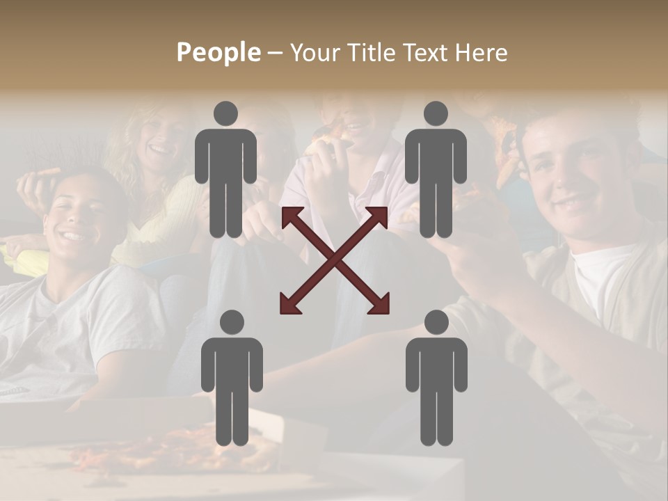 Cheerful Teenage Teenagers PowerPoint Template