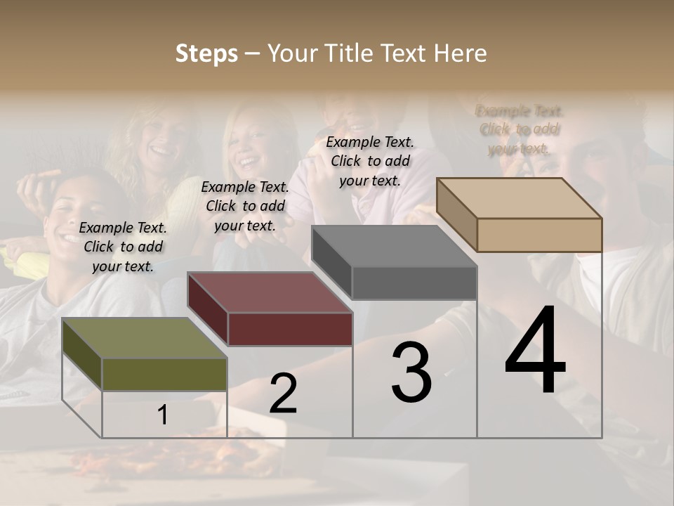 Cheerful Teenage Teenagers PowerPoint Template