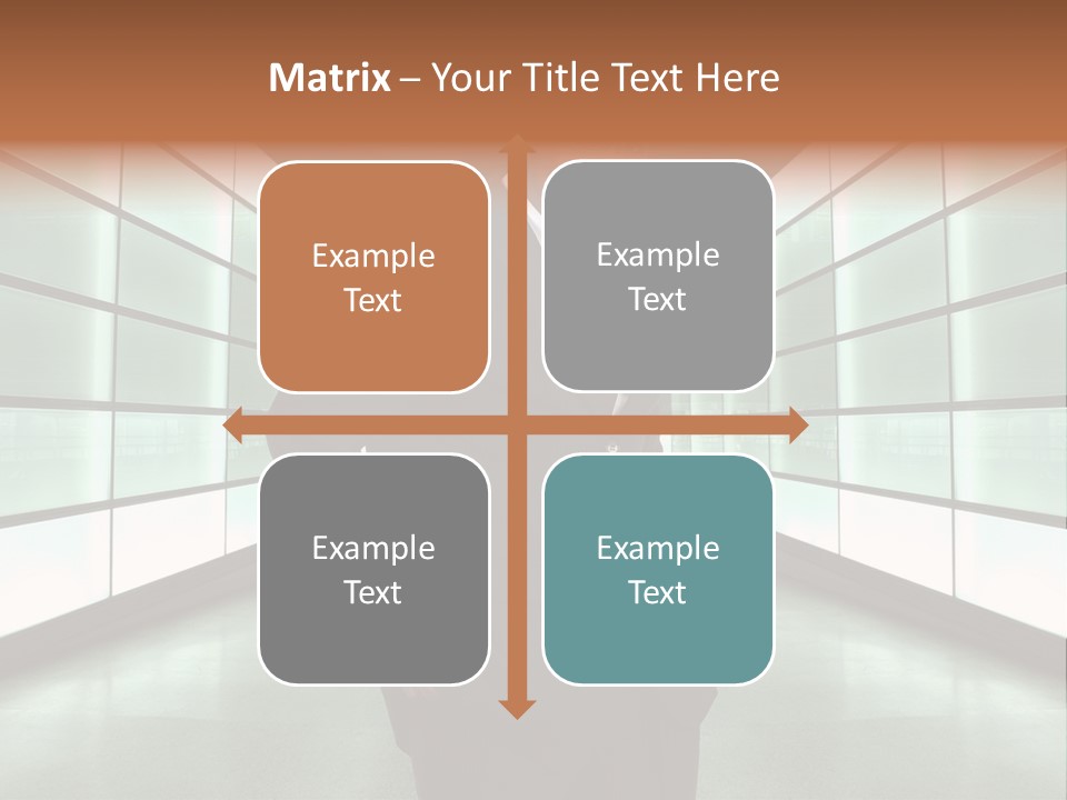 A Man In A Suit Is Standing In A Room PowerPoint Template