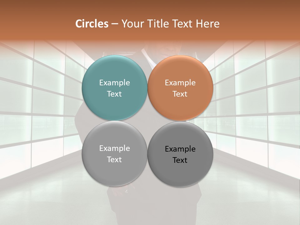 A Man In A Suit Is Standing In A Room PowerPoint Template