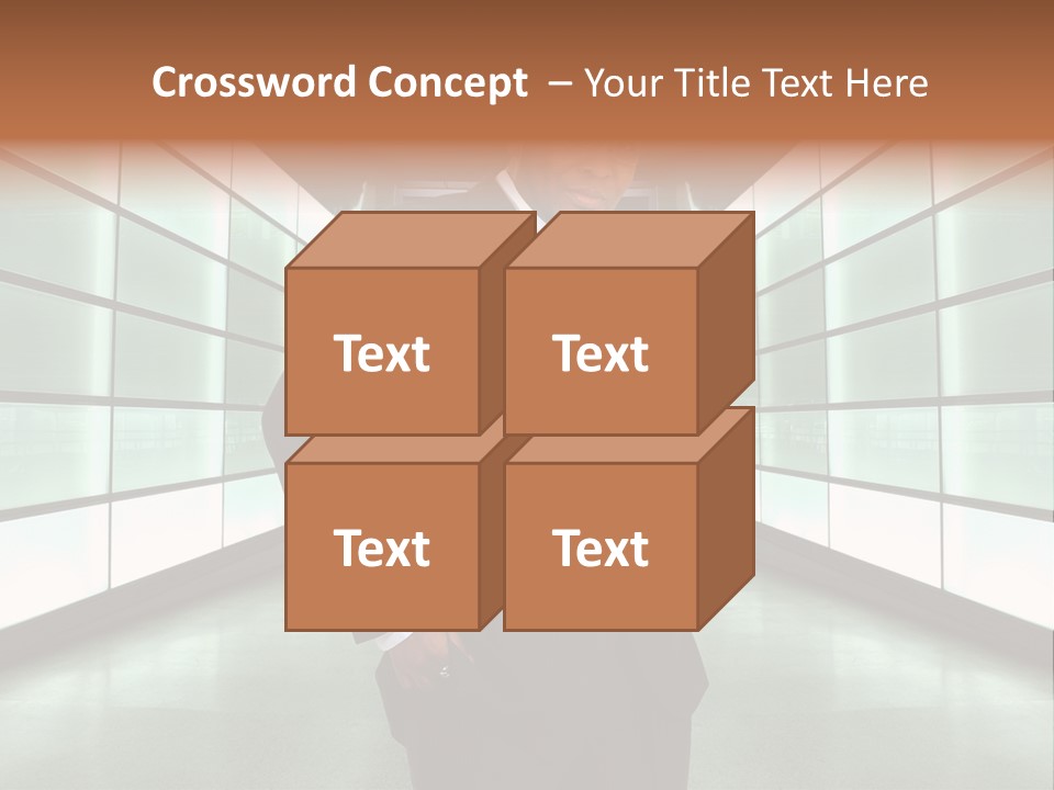 A Man In A Suit Is Standing In A Room PowerPoint Template