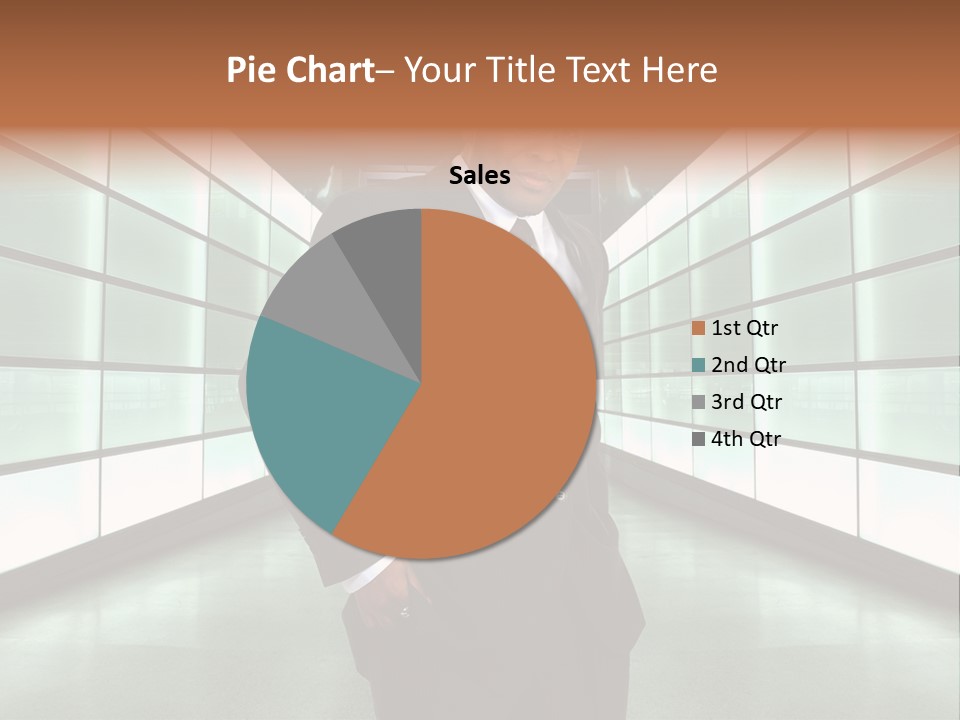 A Man In A Suit Is Standing In A Room PowerPoint Template