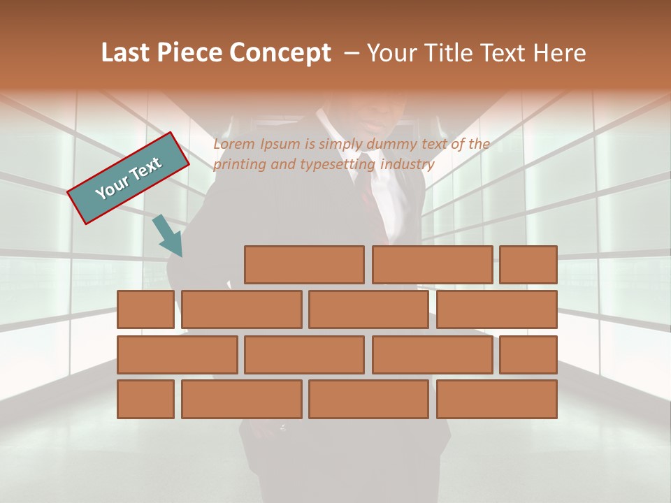 A Man In A Suit Is Standing In A Room PowerPoint Template