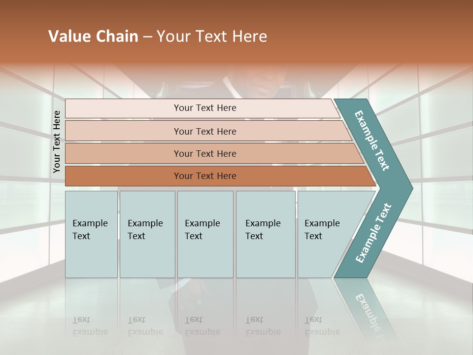 A Man In A Suit Is Standing In A Room PowerPoint Template