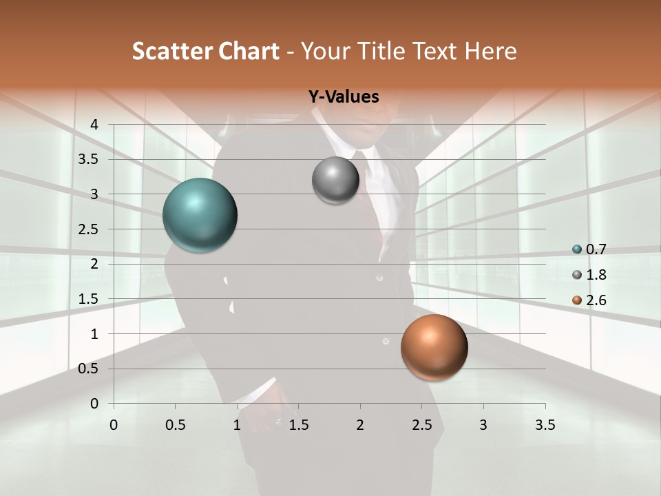 A Man In A Suit Is Standing In A Room PowerPoint Template