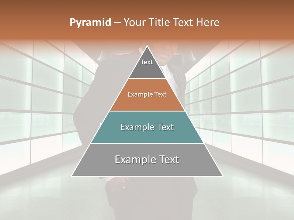A Man In A Suit Is Standing In A Room PowerPoint Template