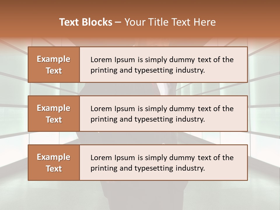 A Man In A Suit Is Standing In A Room PowerPoint Template