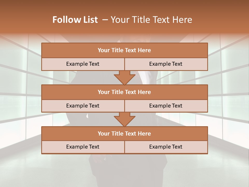 A Man In A Suit Is Standing In A Room PowerPoint Template