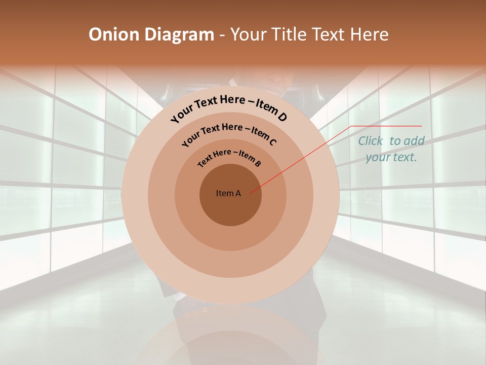 A Man In A Suit Is Standing In A Room PowerPoint Template