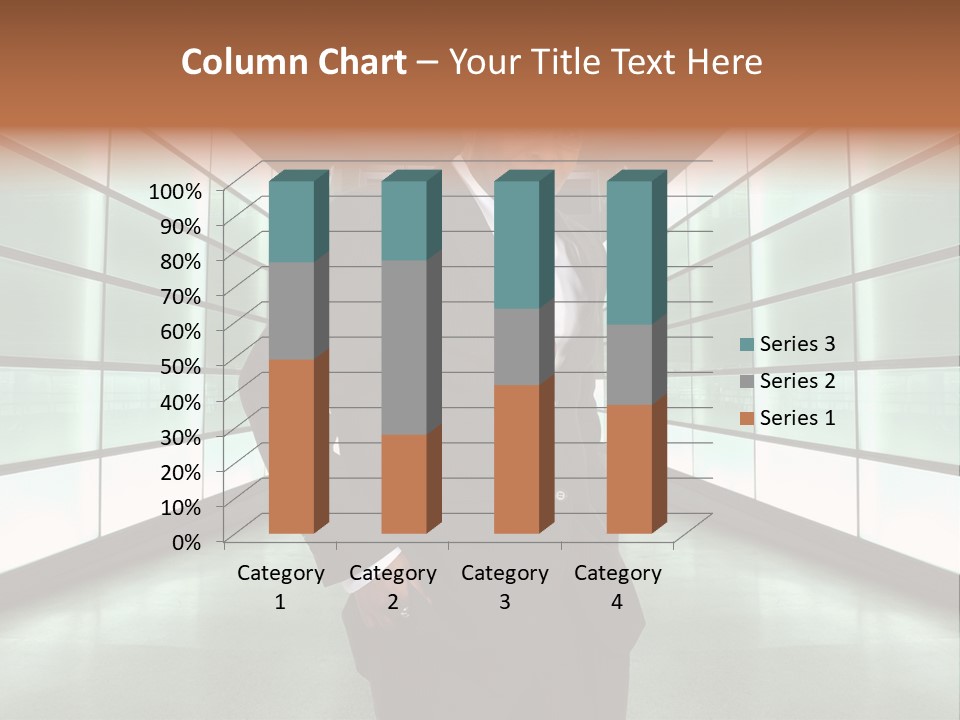 A Man In A Suit Is Standing In A Room PowerPoint Template