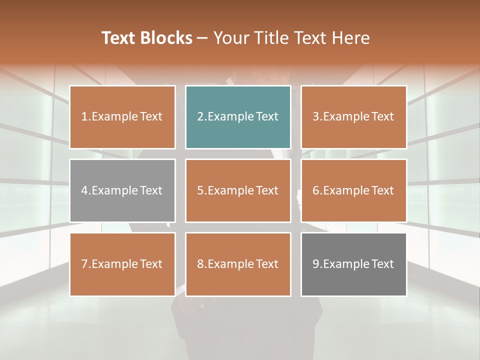 A Man In A Suit Is Standing In A Room PowerPoint Template