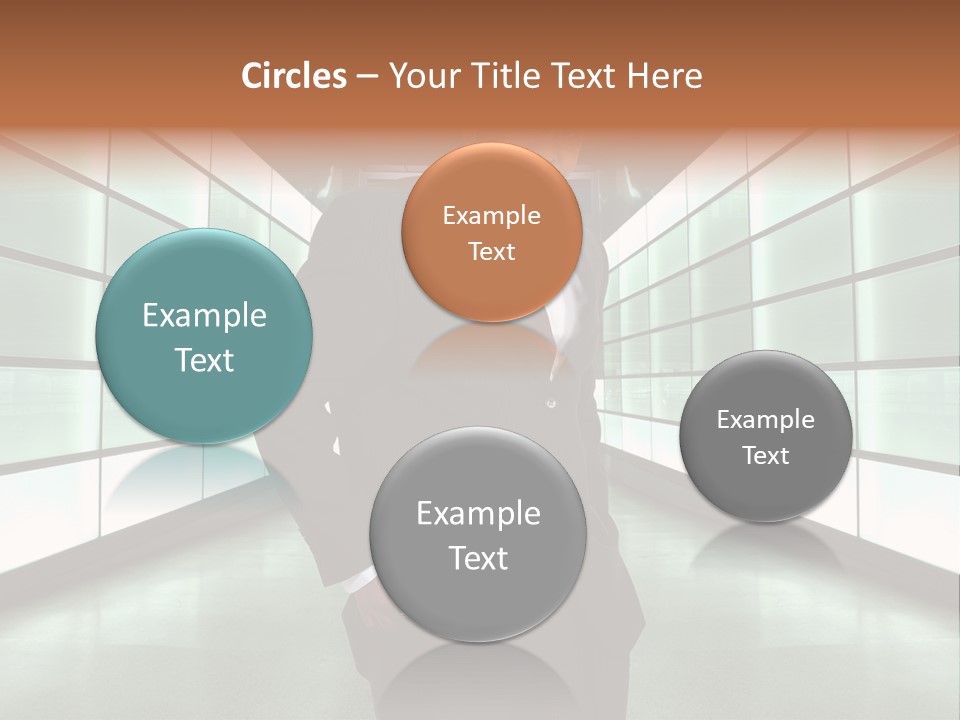 A Man In A Suit Is Standing In A Room PowerPoint Template