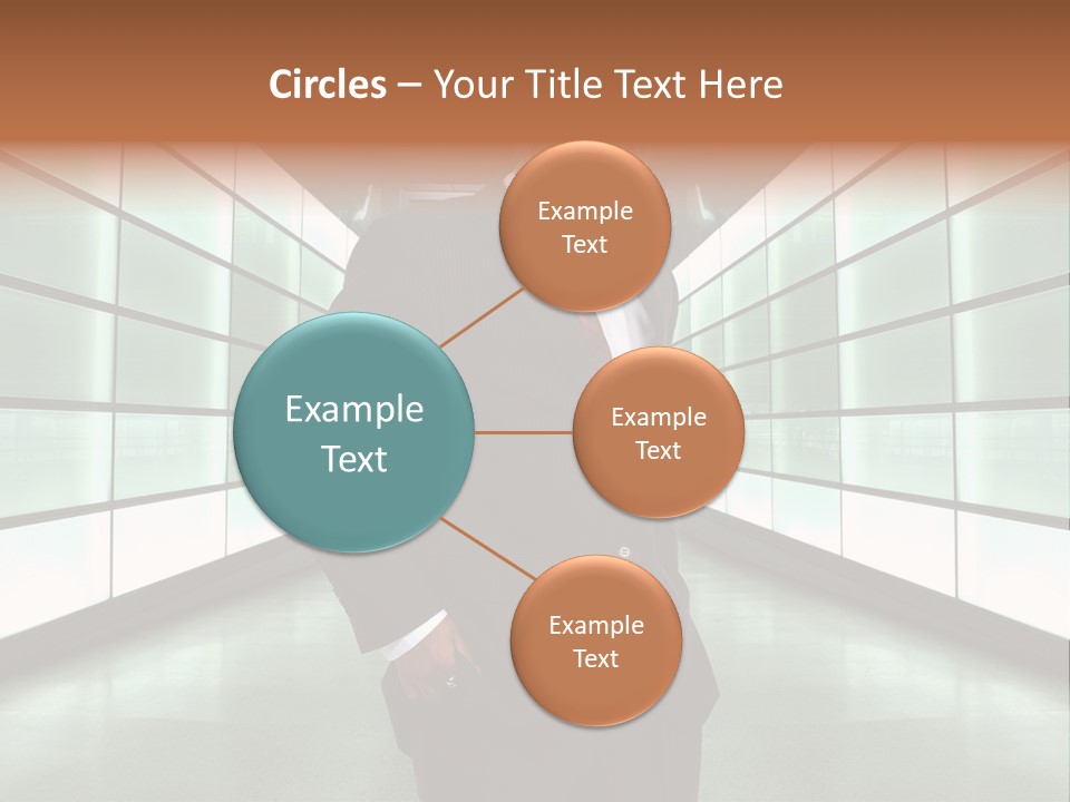 A Man In A Suit Is Standing In A Room PowerPoint Template