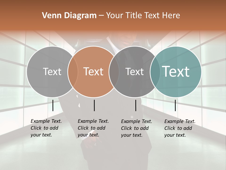 A Man In A Suit Is Standing In A Room PowerPoint Template