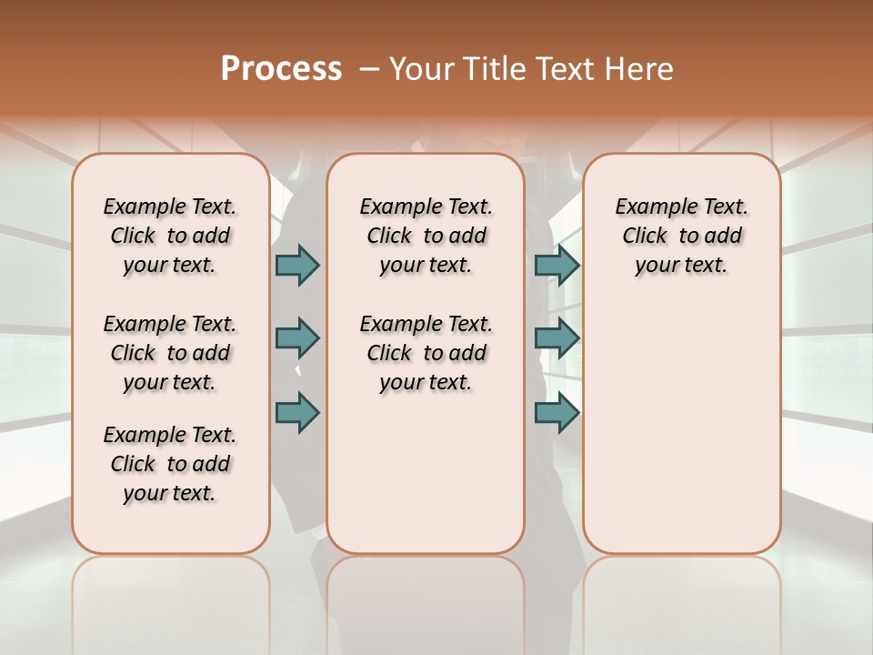 A Man In A Suit Is Standing In A Room PowerPoint Template