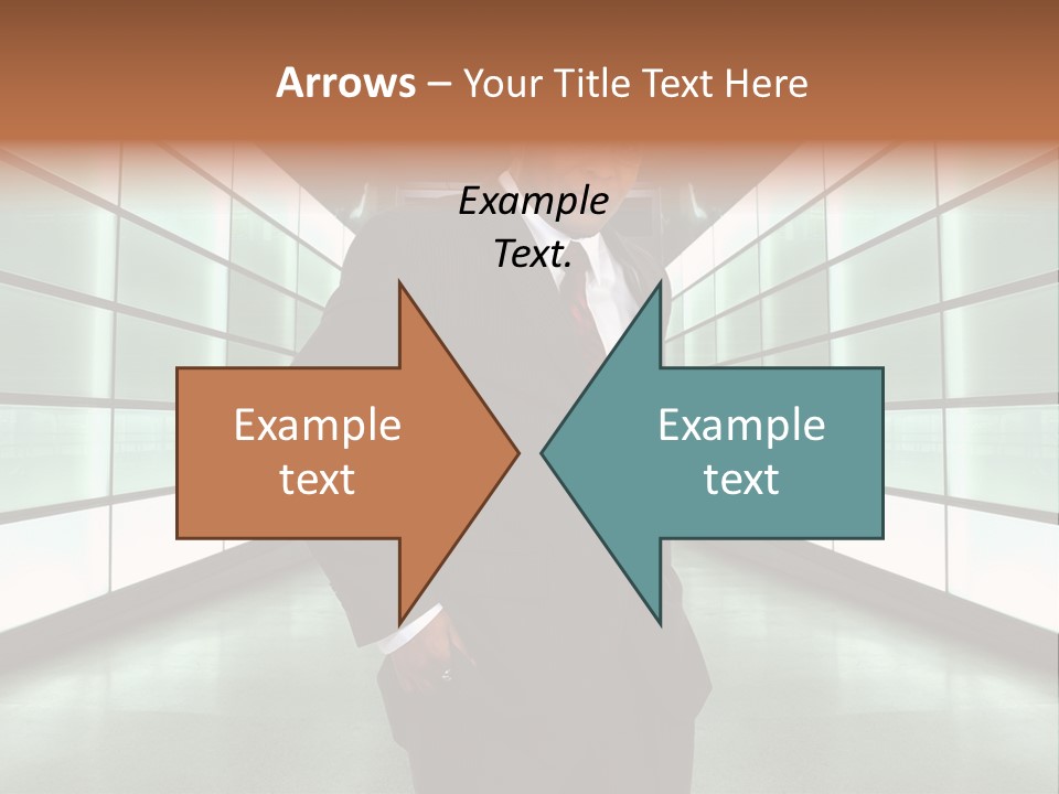 A Man In A Suit Is Standing In A Room PowerPoint Template