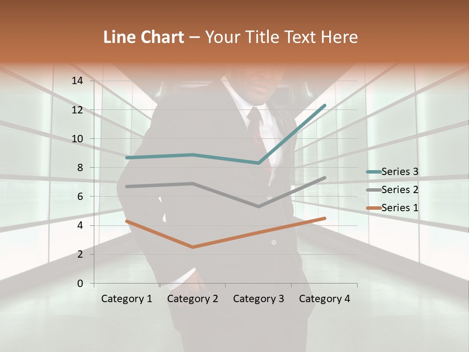A Man In A Suit Is Standing In A Room PowerPoint Template