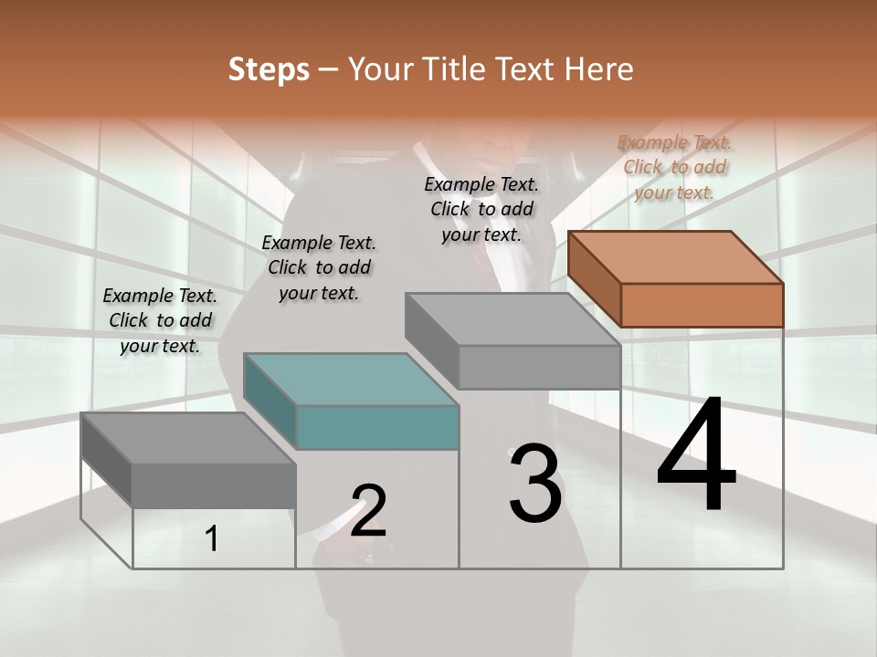 A Man In A Suit Is Standing In A Room PowerPoint Template