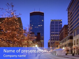 Nicollet Winter Illuminated PowerPoint Template