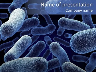 A Group Of Blue And White Cells Powerpoint Presentation PowerPoint Template