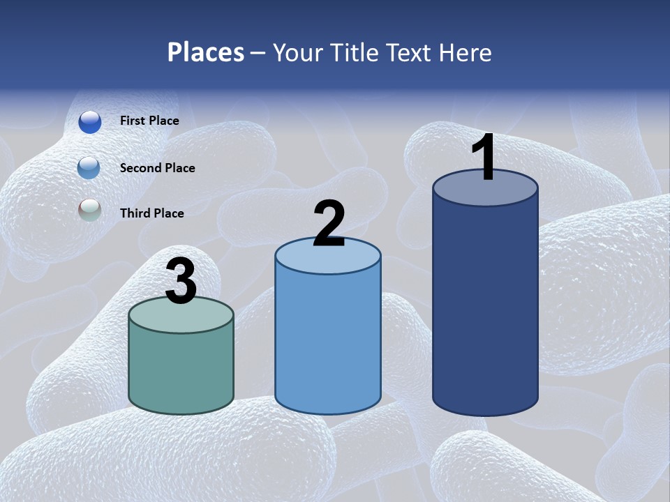 A Group Of Blue And White Cells Powerpoint Presentation PowerPoint Template