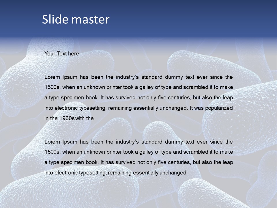 A Group Of Blue And White Cells Powerpoint Presentation PowerPoint Template
