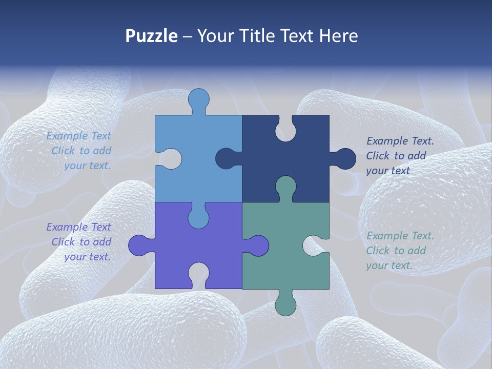 A Group Of Blue And White Cells Powerpoint Presentation PowerPoint Template