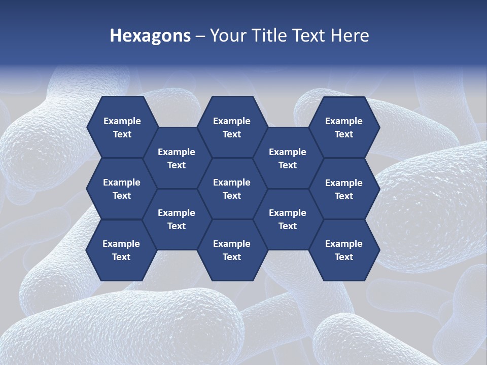 A Group Of Blue And White Cells Powerpoint Presentation PowerPoint Template